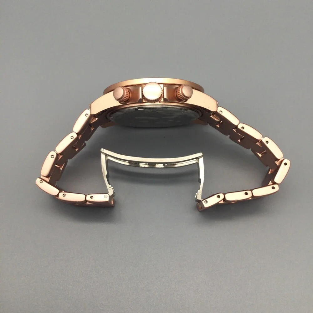 A_line Amore Chronograph Women Watch 40mm Rose Gold Tone New Battery 6.5